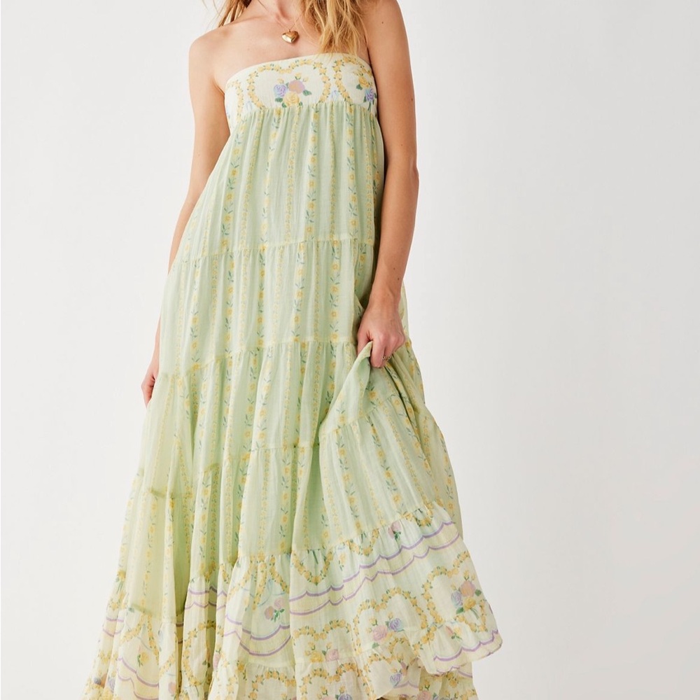ISO - Free People Green Last Dance Maxi size small or medium